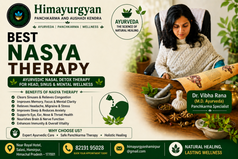 Best Nasya Therapy (नस्य) in Hamirpur Through Ayurveda and Panchkarma