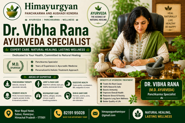 Dr. Vibha Rana Ayurveda Specialist | Himayurgyan Panchkarma and Aushadi Kendra